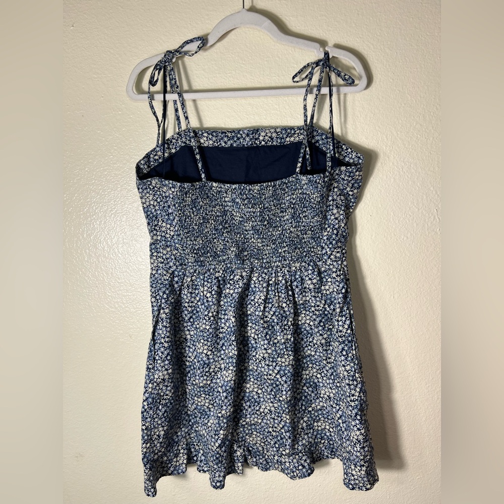 Abercrombie & Fitch Blue Floral mini Dress size XL - Picture 2 of 10